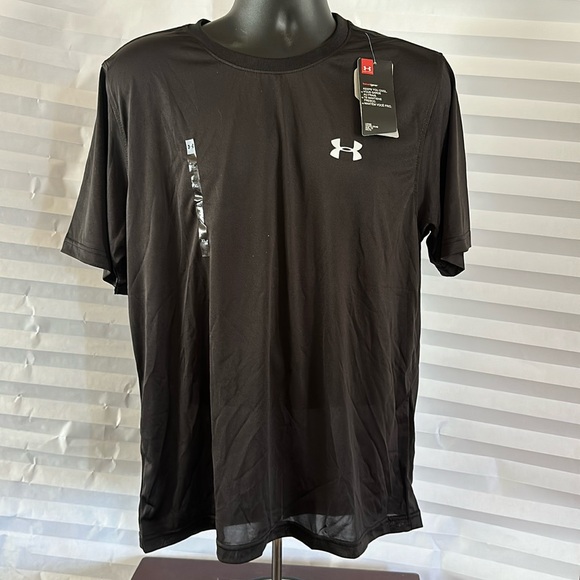 Under Armour Men's Black Short Sleeve Heat Gear Shirt Size XL - Picture 1 of 5